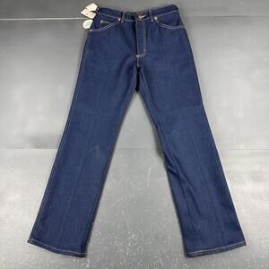 VTG Lee Riders Jeans Men 31x30 Blue Dark Straight Stretch Union Made USA NWT 80s